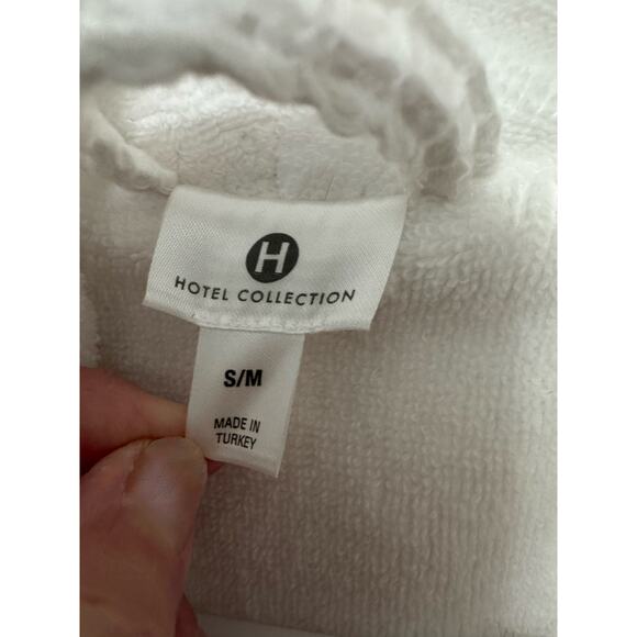 Hotel Collection Cotton Waffle Textured Bath Robe White Small - Picture 6 of 11